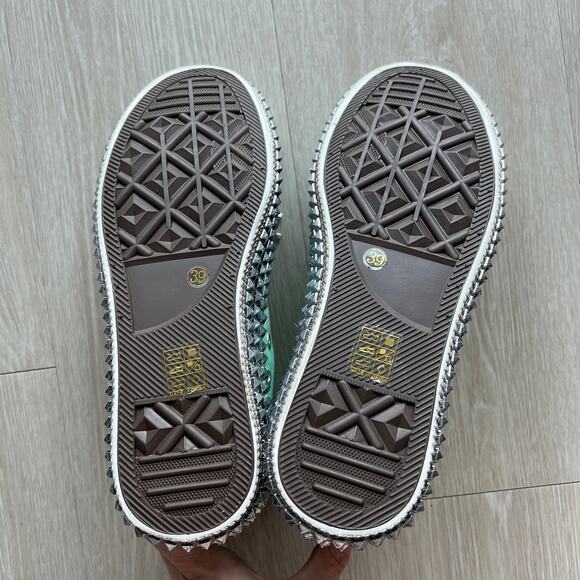 Nan-ku x Free People Cruise Studded Hi-Top Sneaker 39 US 9 Spring Mint Green NEW - Picture 9 of 12